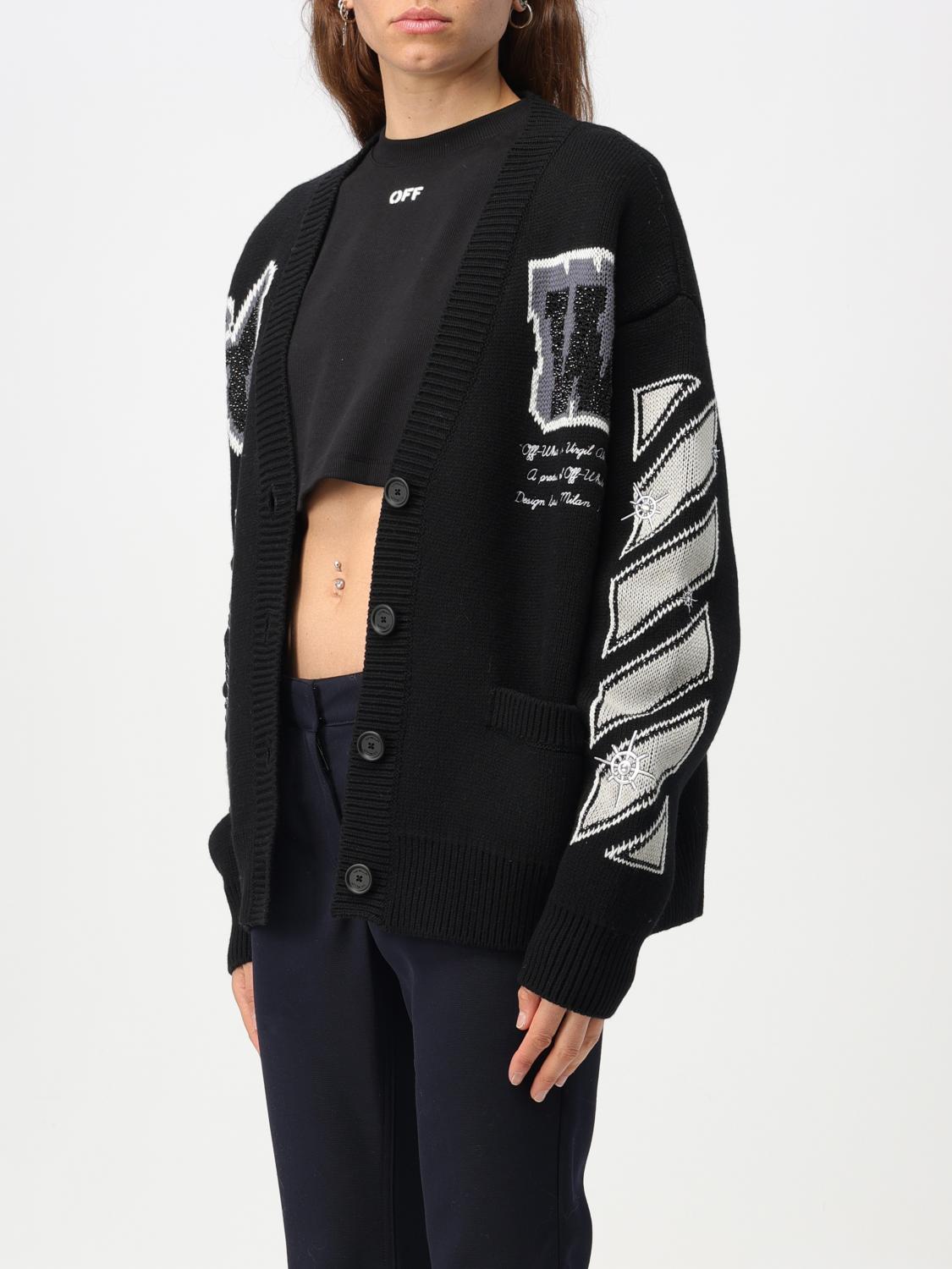 ・21FW・OFFWHITE・オフホワイト・カーディガン・ブラック・ Off-White カーディガン レディース - ブラック | OWHB044F23KNI001