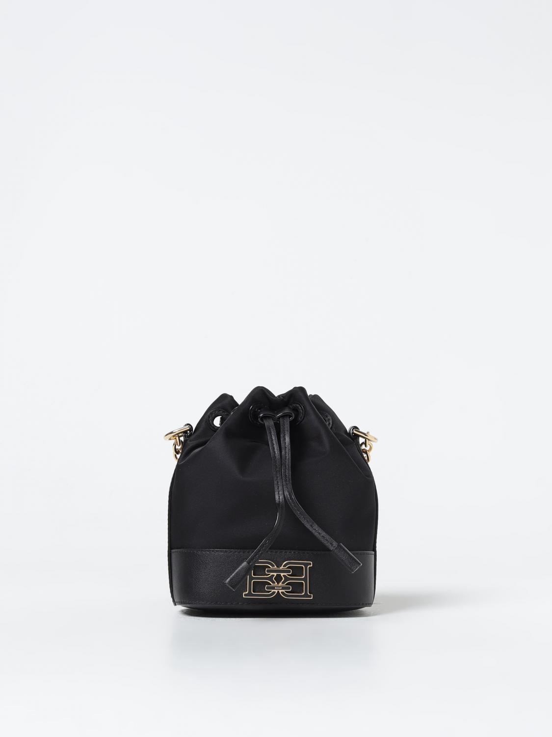 BALLY BORSA MINI: Borsa Bally in nylon e pelle, Nero - Img 1