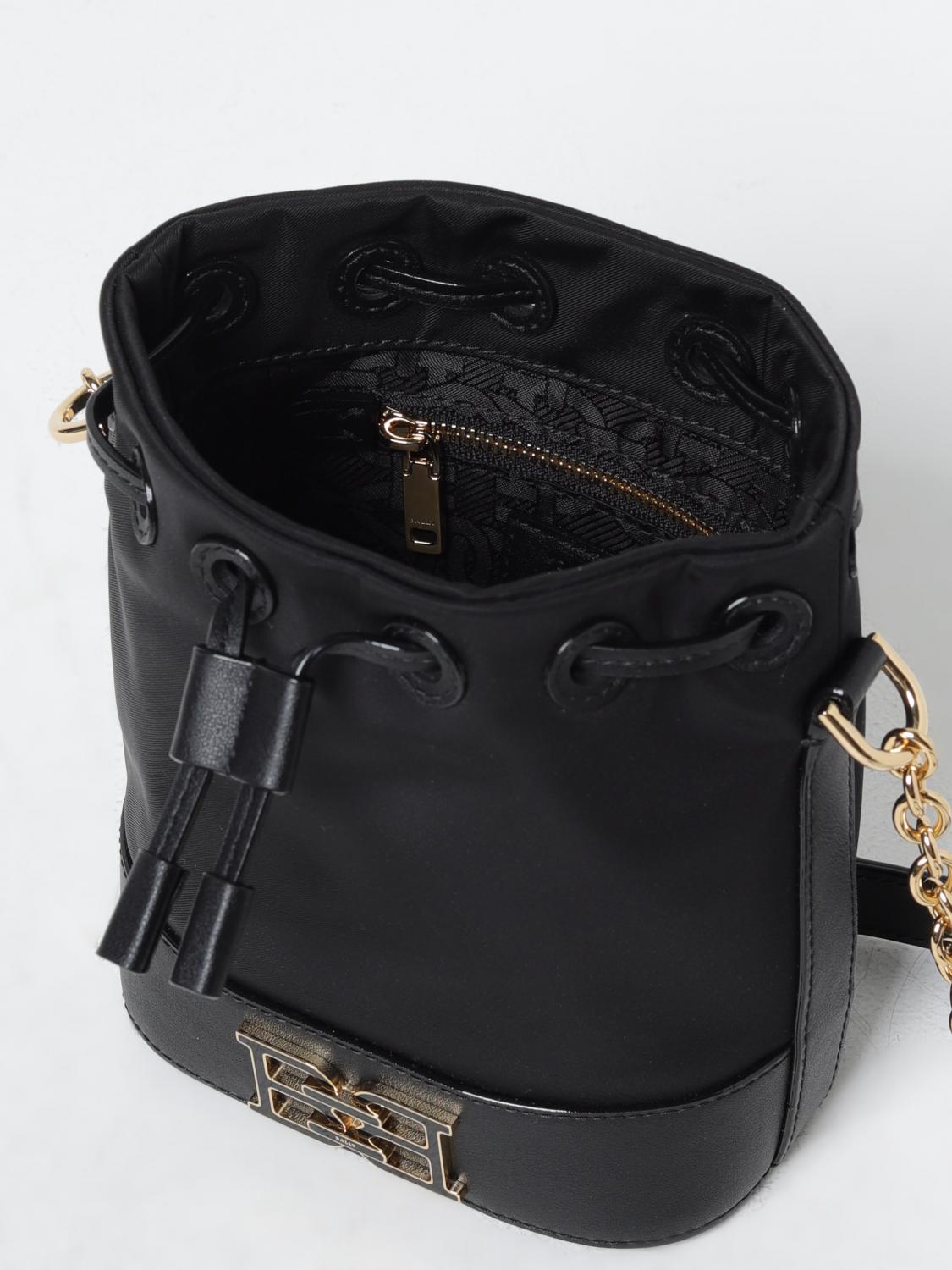 BALLY BORSA MINI: Borsa Bally in nylon e pelle, Nero - Img 4