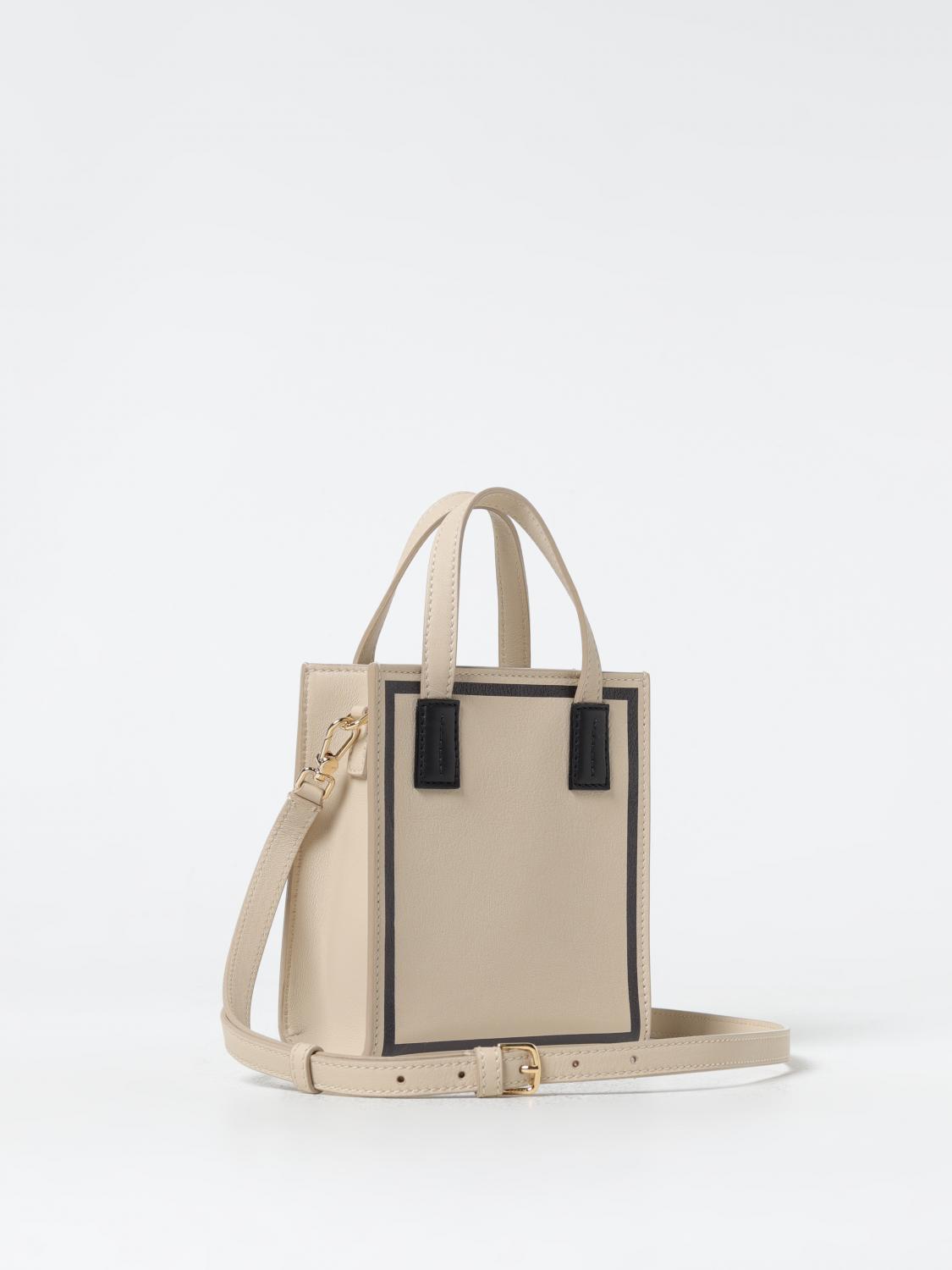 BALLY BORSA MINI: Borsa Bally in pelle con stampa logo , Avorio - Img 2