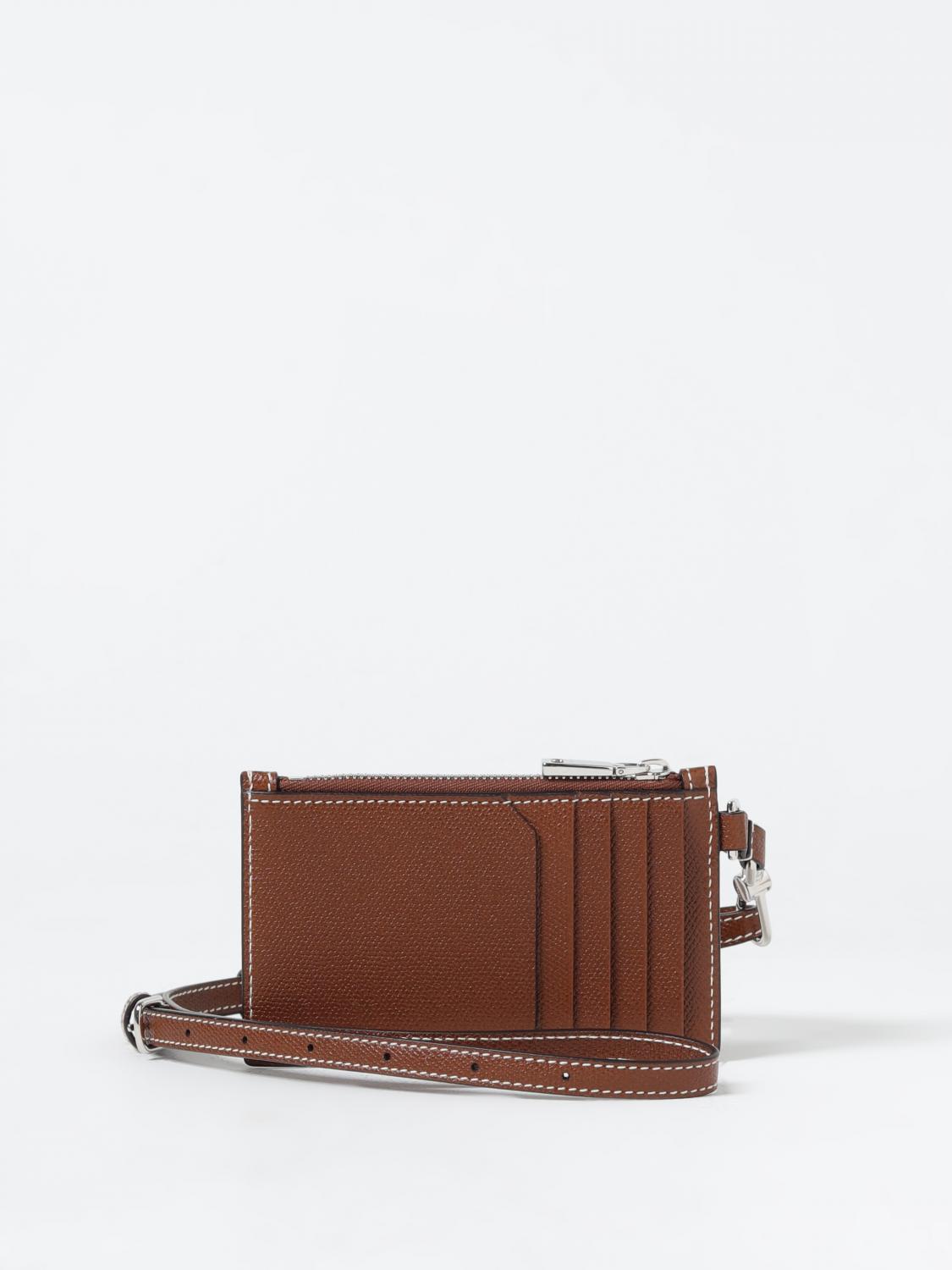 Bally credit card holder in grained leather - Brown | BABEELTML