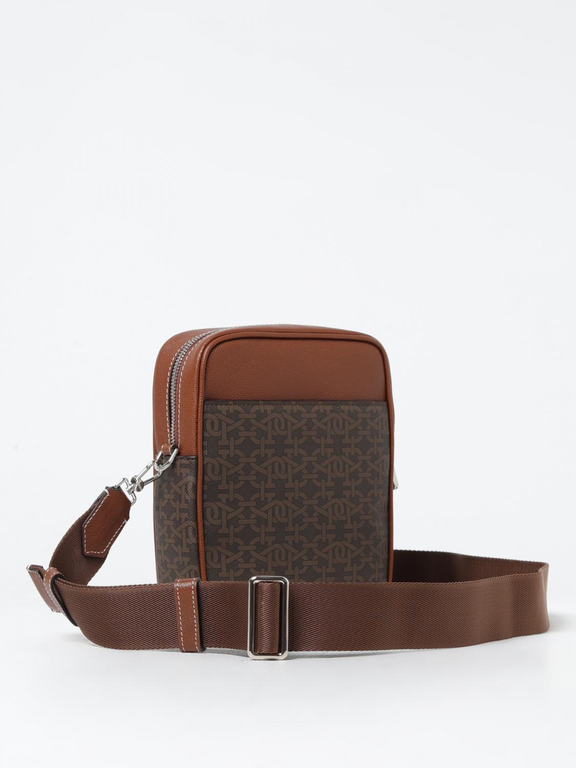 BALLY SHOULDER BAG: Bally Bhenn bag in saffiano leather with all-over monogram, Brown - Img 2