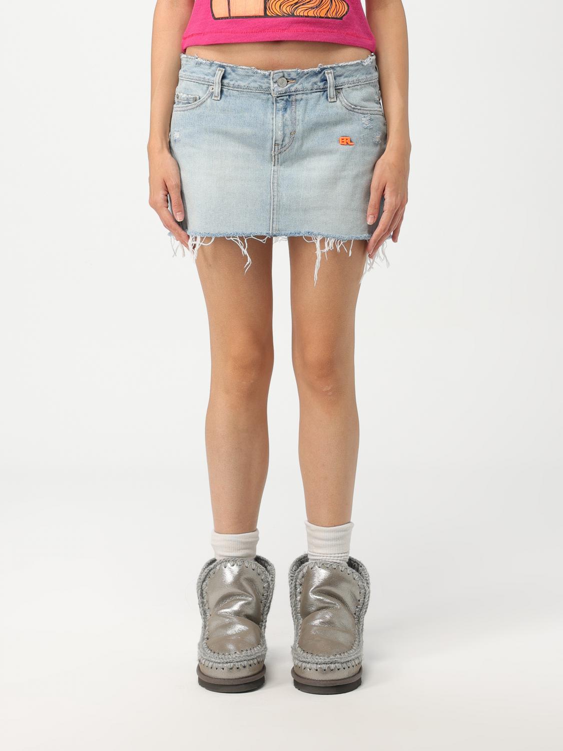 ERL FALDA: Falda mujer Erl, Azul Oscuro - Img 1