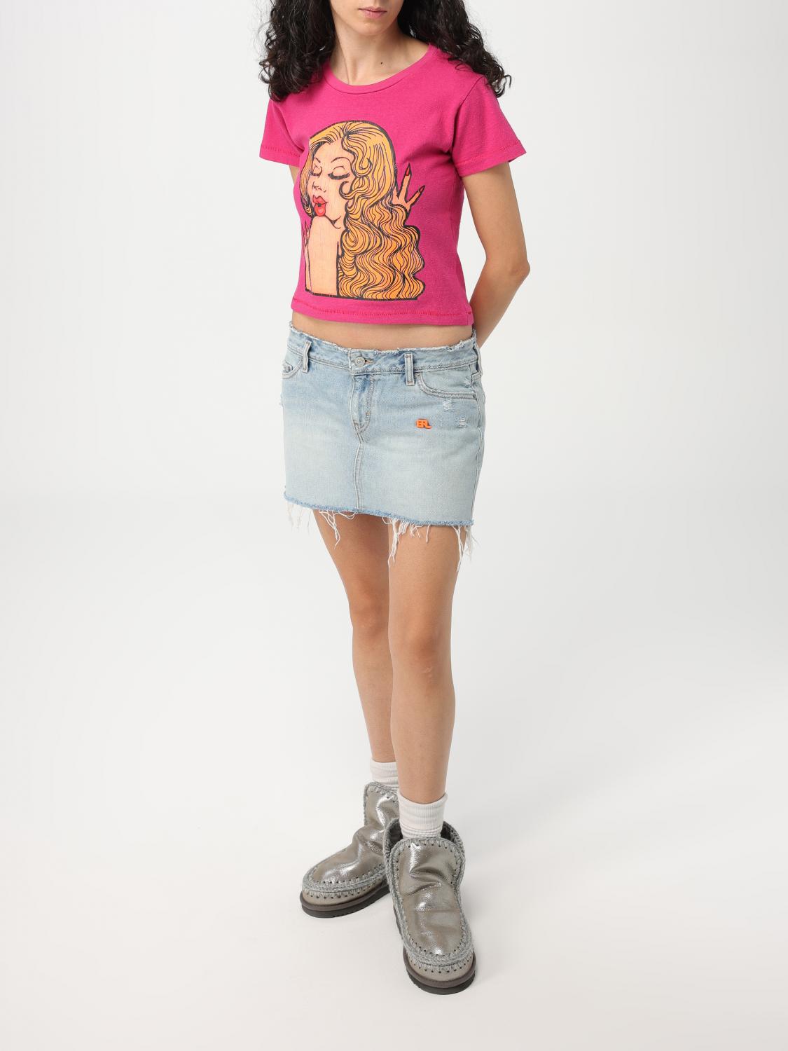 ERL FALDA: Falda mujer Erl, Azul Oscuro - Img 2