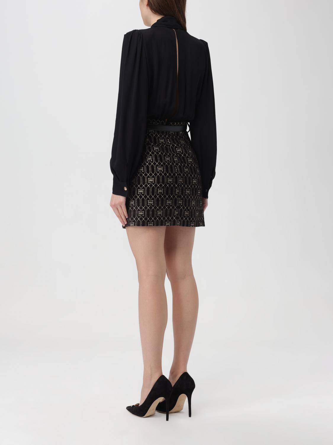 ワンピース ELISABETTA FRANCHI Women Long Skirts AM49S51E2685 Black ELISABETTA FRANCHI Woman skirt Got0341e2 110 Black