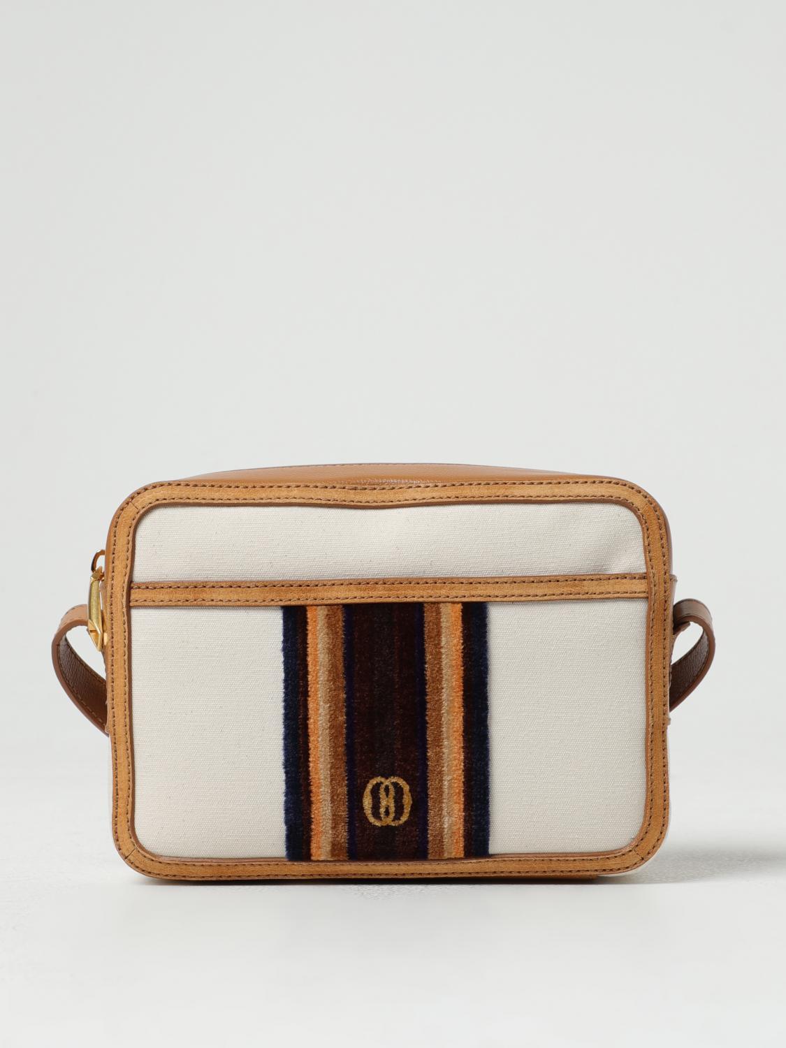 BALLY BORSA A TRACOLLA: Borsa Gare Bally in canvas e pelle, Bianco - Img 1
