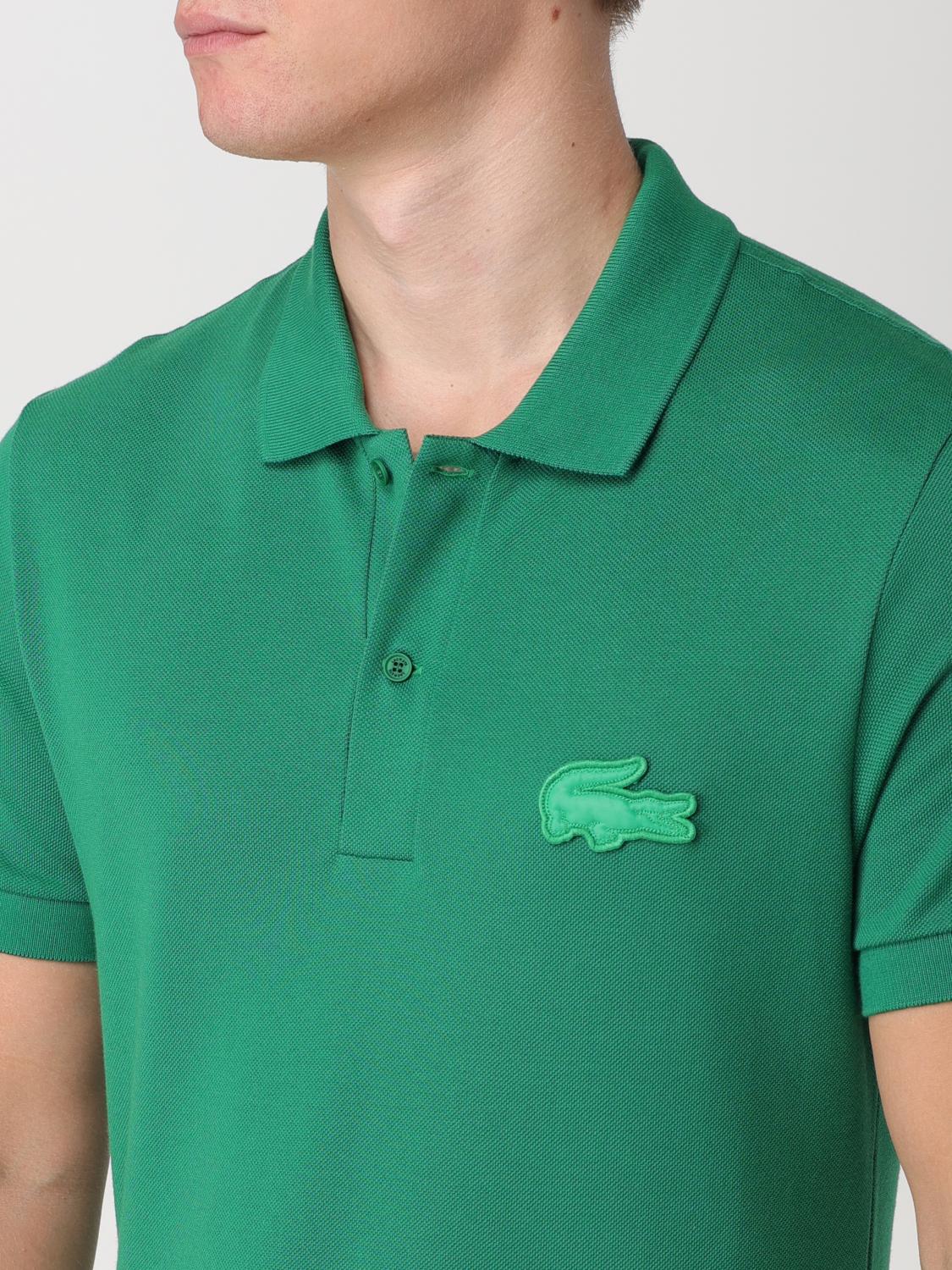 LACOSTE POLO: Polo Lacoste in piquet di cotone, Verde - Img 3