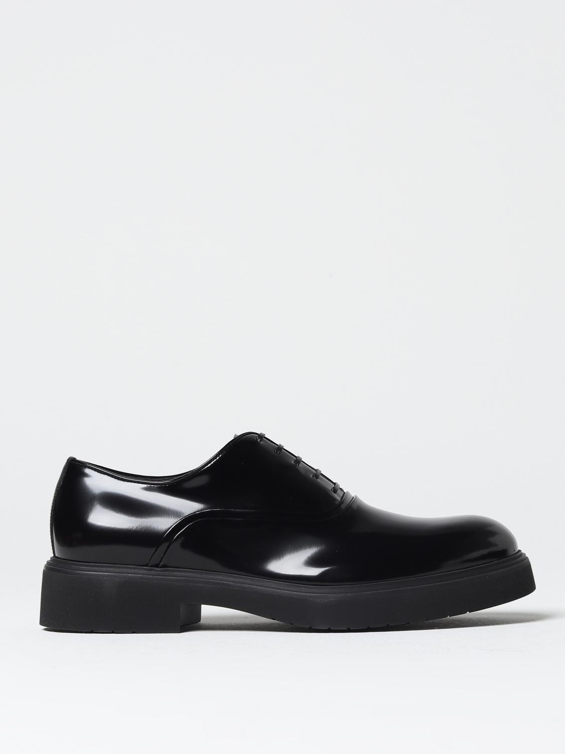 FERRAGAMO BROGUE SHOES: Ferragamo Fiorino derby in brushed leather, Black - Img 1