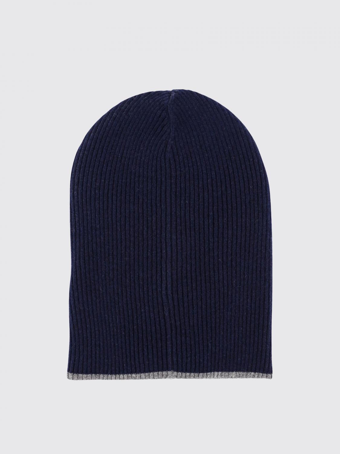 BRUNELLO CUCINELLI GORRO: Gorro hombre Brunello Cucinelli, Azul Oscuro - Img 2