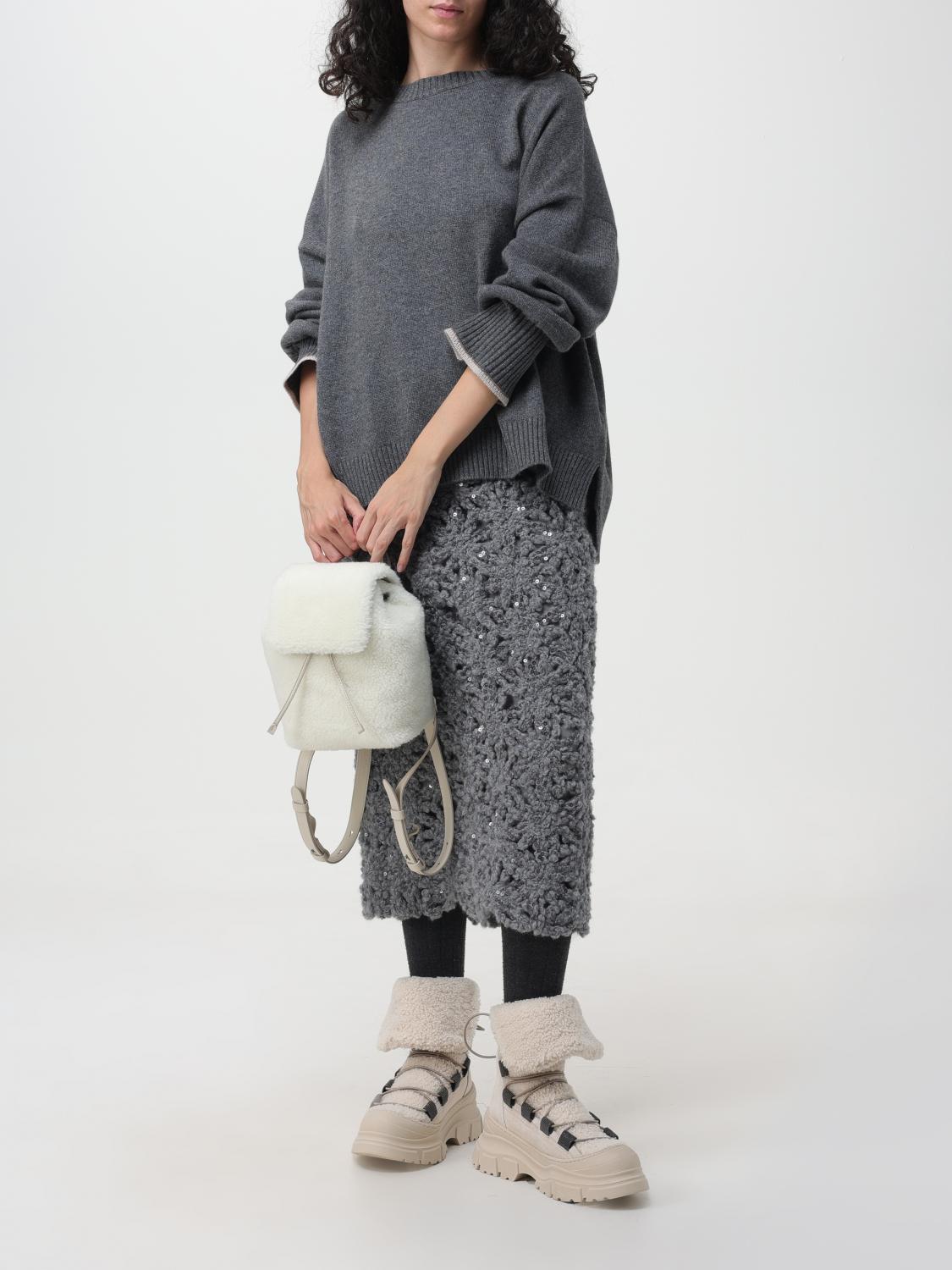 Brunello Cucinelli Skirt woman - Grey | MHOR03789 | GIGLIO.COM