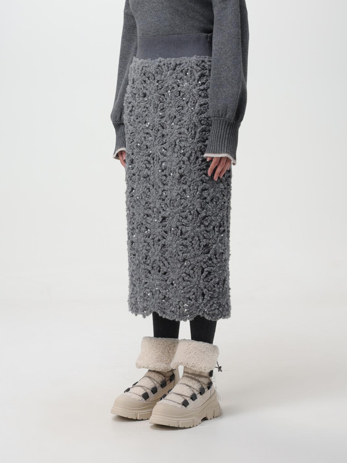 BRUNELLO CUCINELLI レギンス スカート付き グレー レディース Brunello Cucinelli Skirt woman - Grey | MHOR03789 | GIGLIO.COM