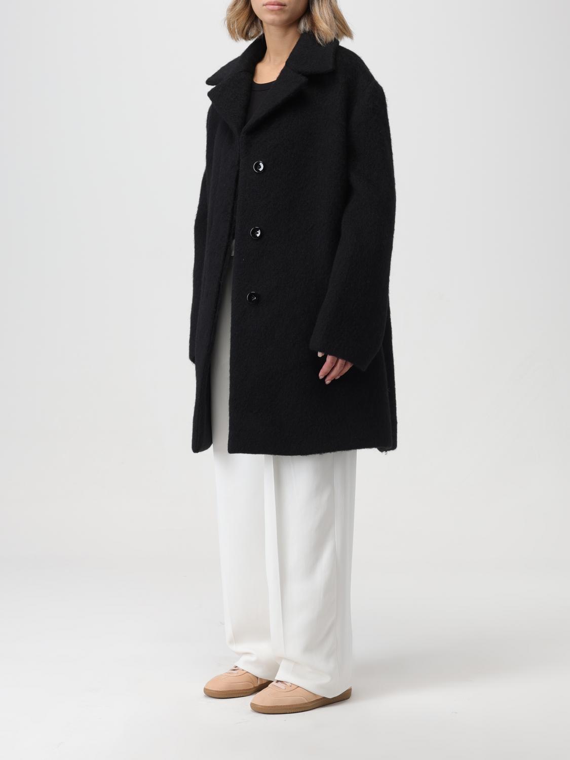 関税込 洗練された ジルサンダー コート ミディ丈 ピンク 黒 JIL SANDER：コート レディース - ブラック | GIGLIO.COM