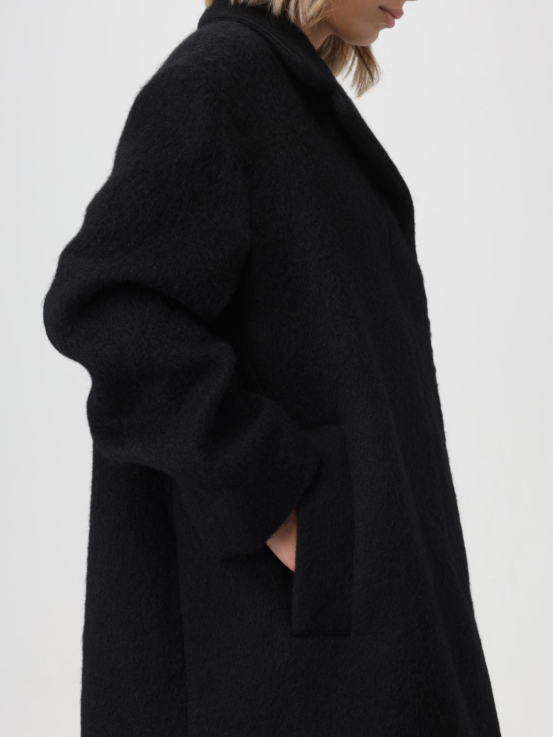 関税込 洗練された ジルサンダー コート ミディ丈 ピンク 黒 JIL SANDER:コート レディース - ブラック | GIGLIO.COM