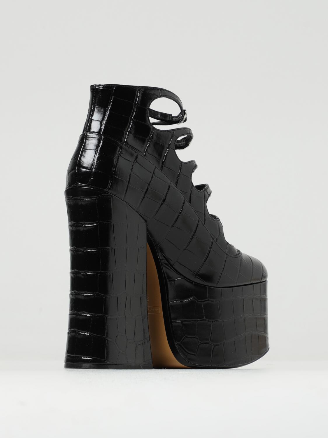 MARC JACOBS HIGH HEEL SHOES: Marc Jacobs The Croc Pumps Embossed Kiki in croco print leather, Black - Img 3