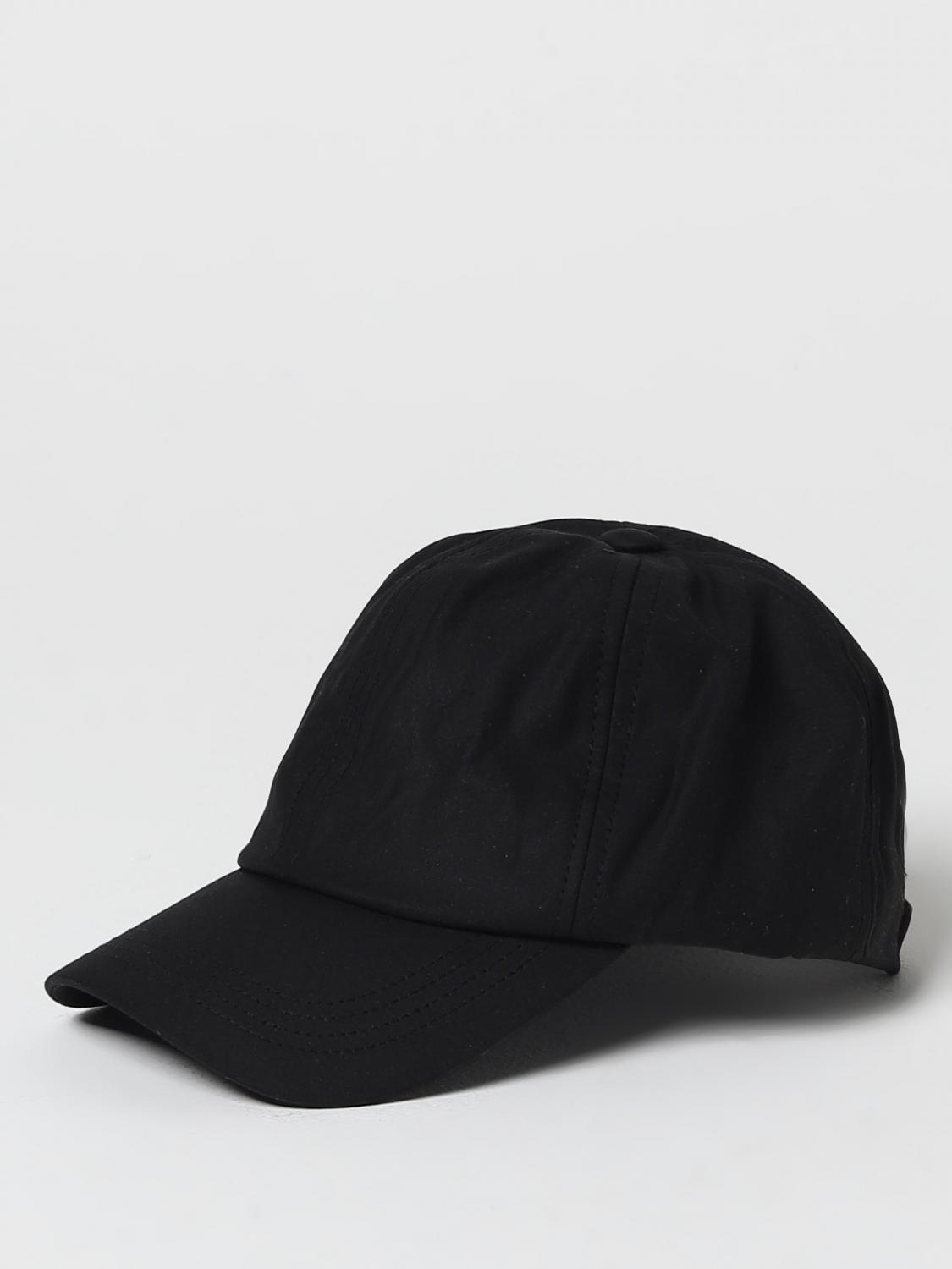 BARBOUR: Cappello in cotone cerato Nero Cappello Barbour