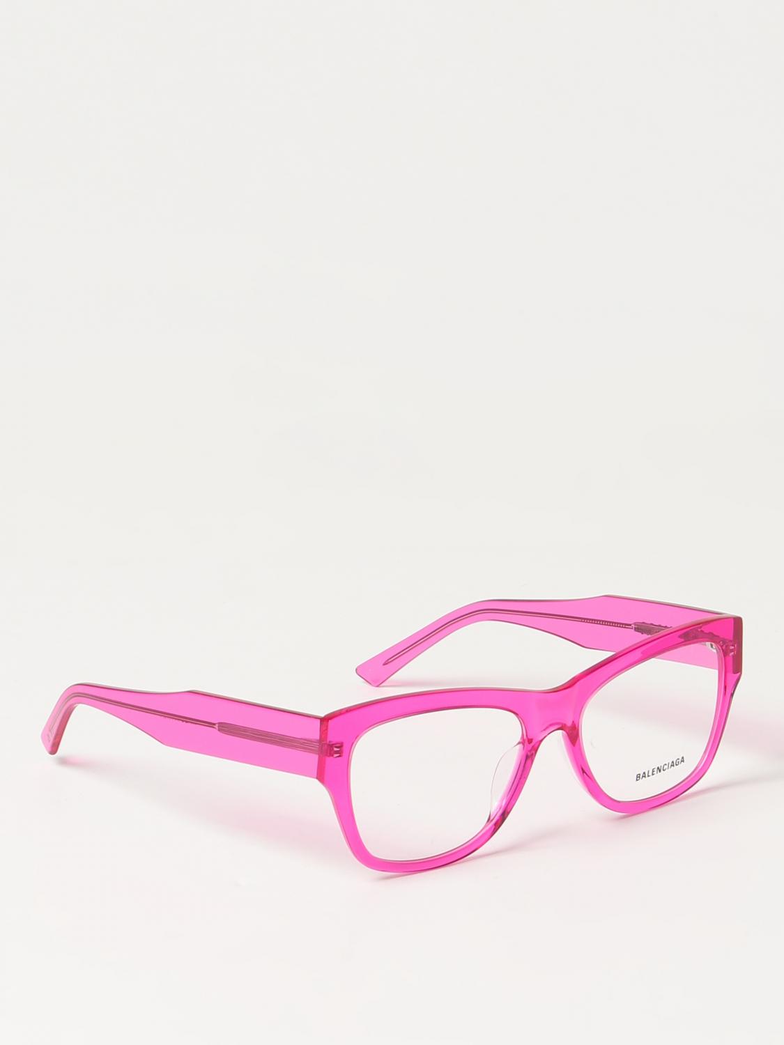BALENCIAGA OPTICAL FRAMES: Balenciaga acetate eyeglasses, Fuchsia - Img 1