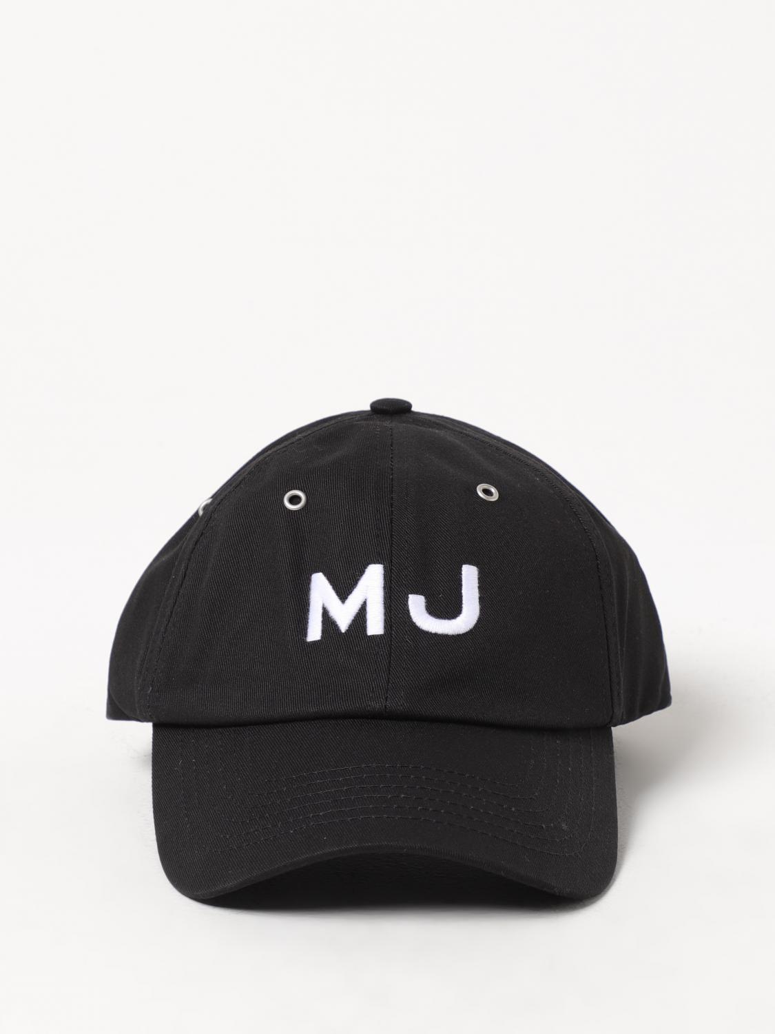 Marc Jacobs hat in cotton with embroidered MJ monogram - Black
