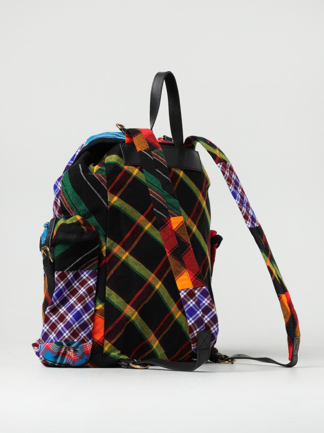 Vivienne Westwood Multi-Color Plaid Drawstring Backpack Vivienne Westwood Multicolor Canvas Teddies Pippa Drawstring  main image 3