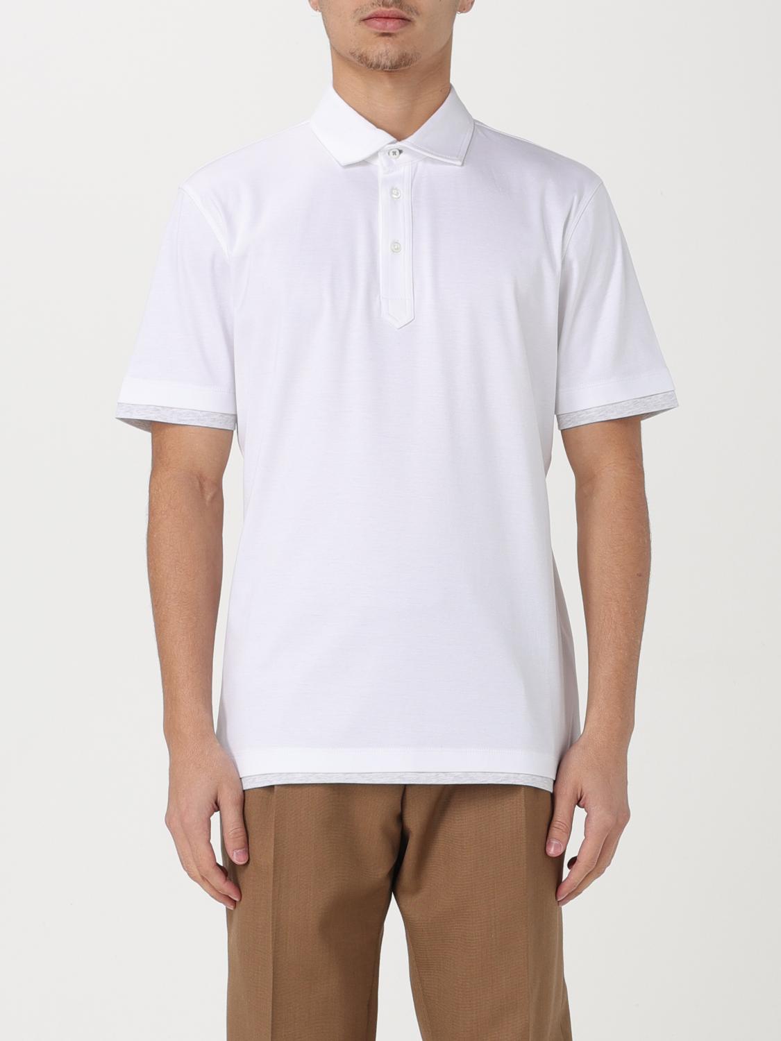 BRUNELLO CUCINELLI: Polo shirt men - White | Brunello