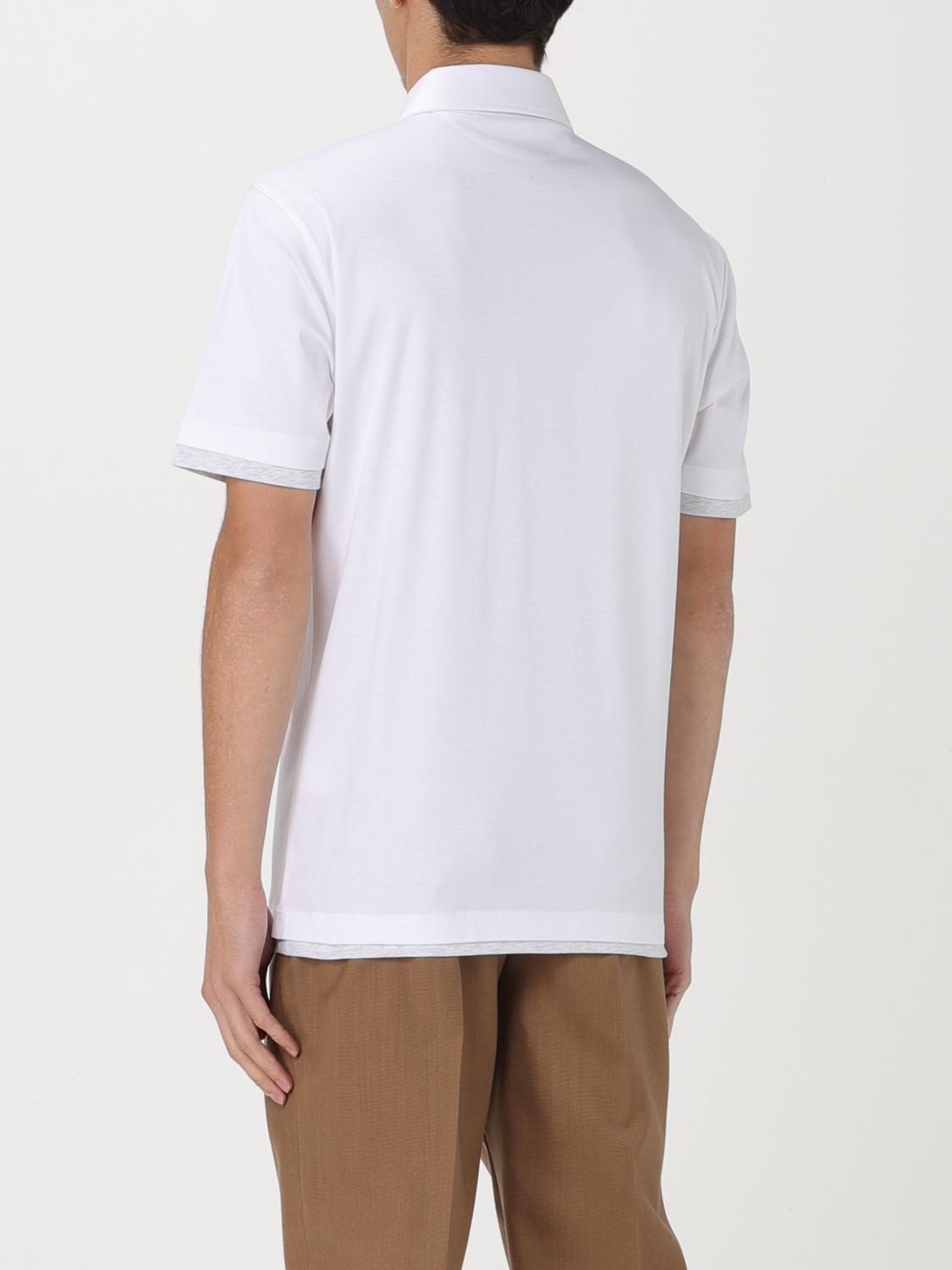 BRUNELLO CUCINELLI: Polo shirt men - White | Brunello