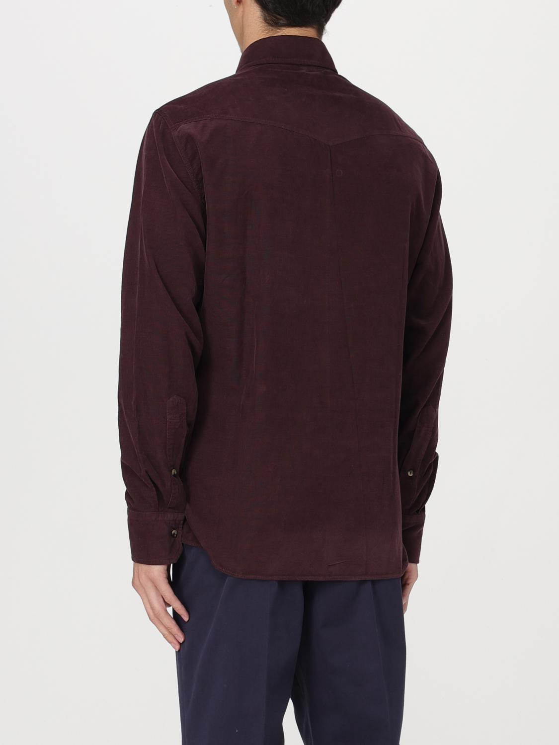 Brunello Cucinelli シャツ メンズ - バーガンディー | ML6884008