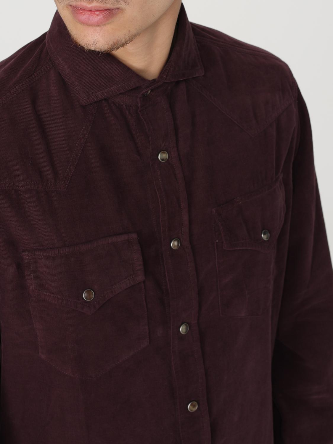 Brunello Cucinelli シャツ メンズ - バーガンディー | ML6884008