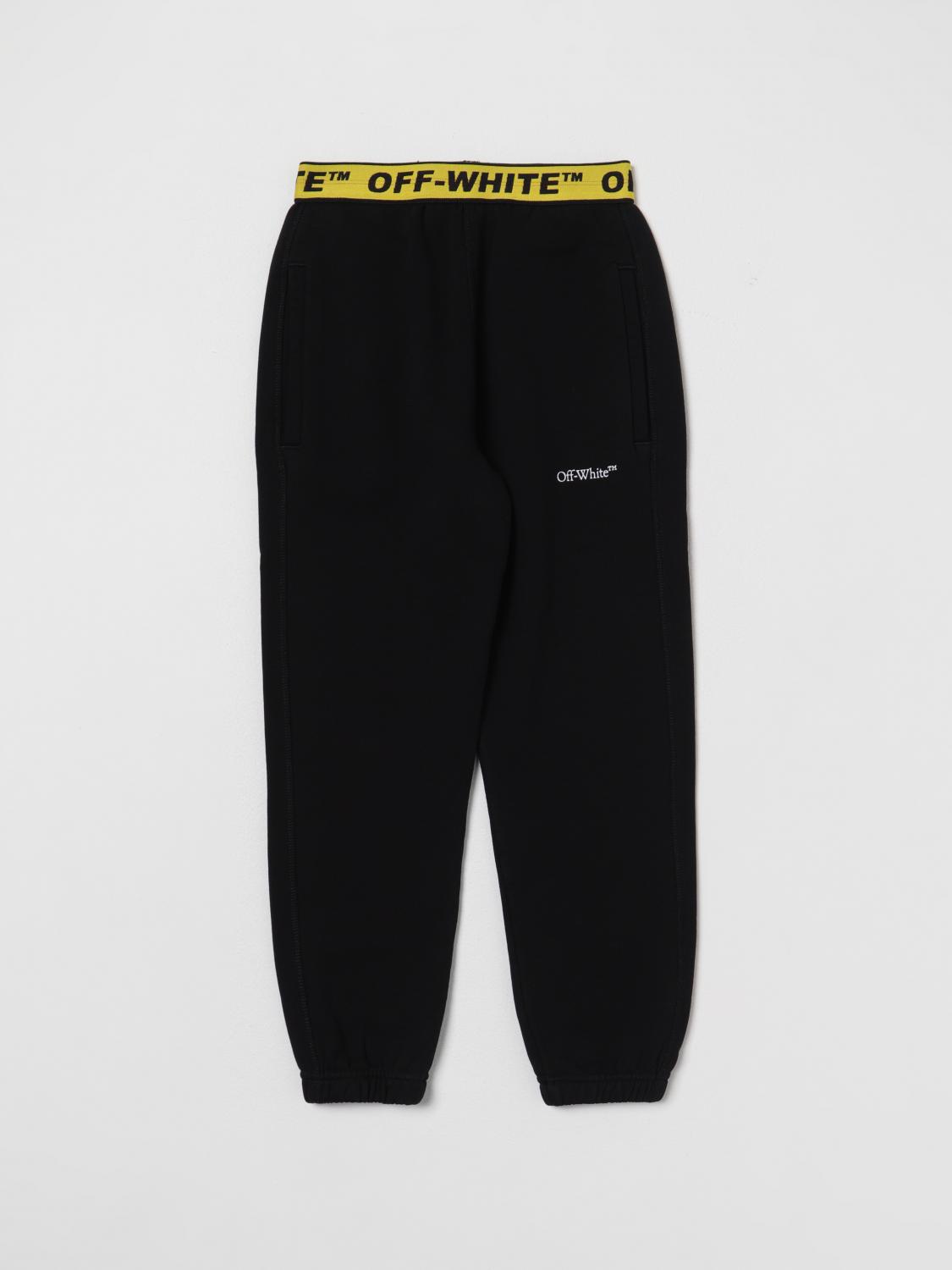 OFF-WHITE KIDS 팬츠: 팬츠 남아 Off-white, 블랙 - Img 1