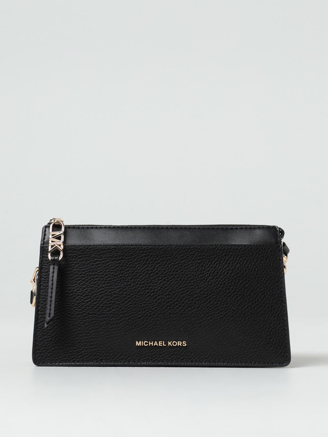 Michael Kors Outlet: Empire grained leather bag - Black