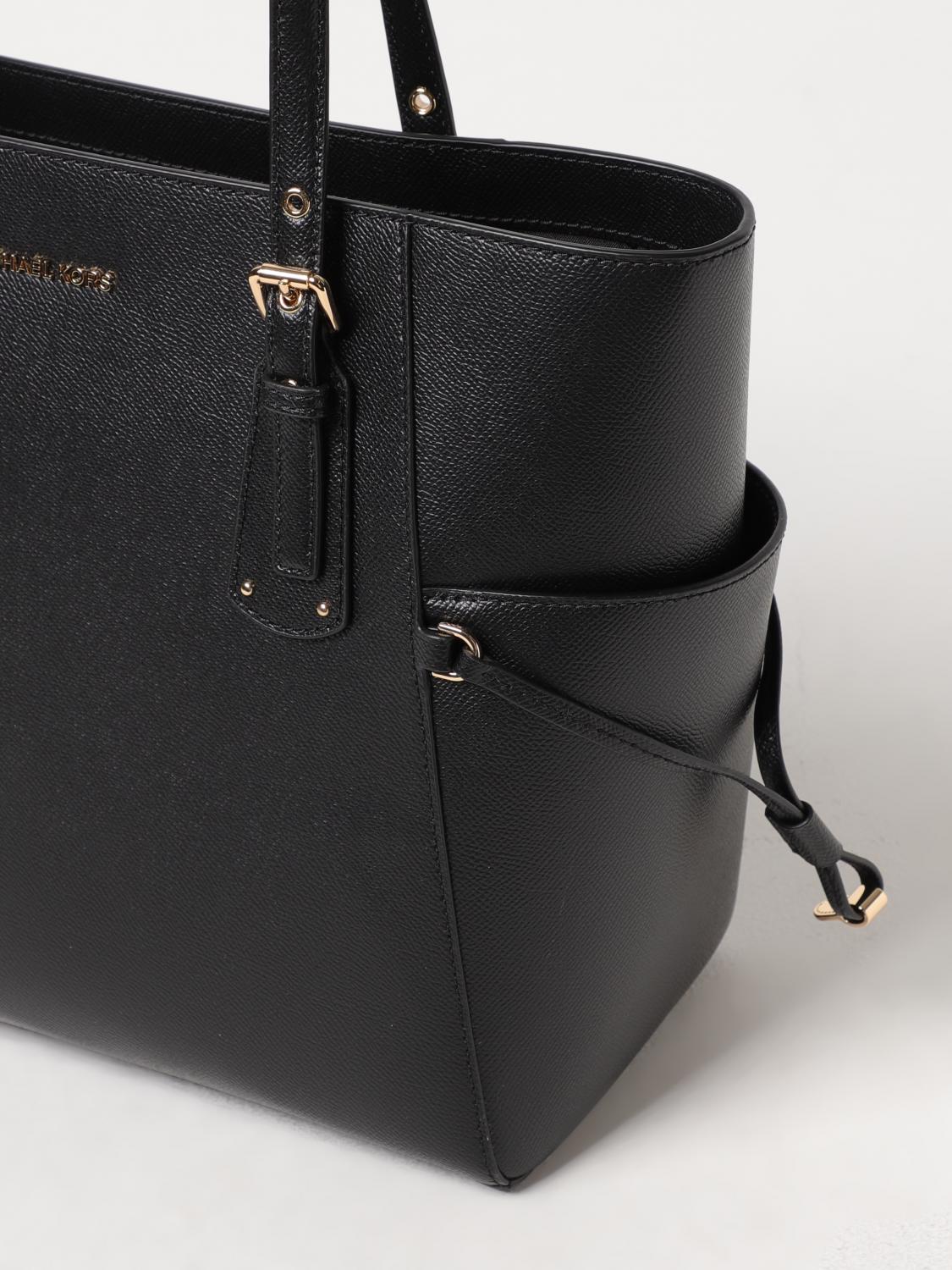 MICHAEL KORS BORSA A SPALLA: Borsa Voyager Michael Kors in pelle a grana, Nero - Img 3