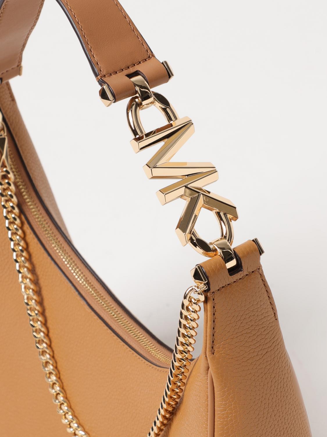 MICHAEL KORS BORSA A SPALLA: Borsa Piper Michael Kors in pelle a grana, Marrone - Img 3