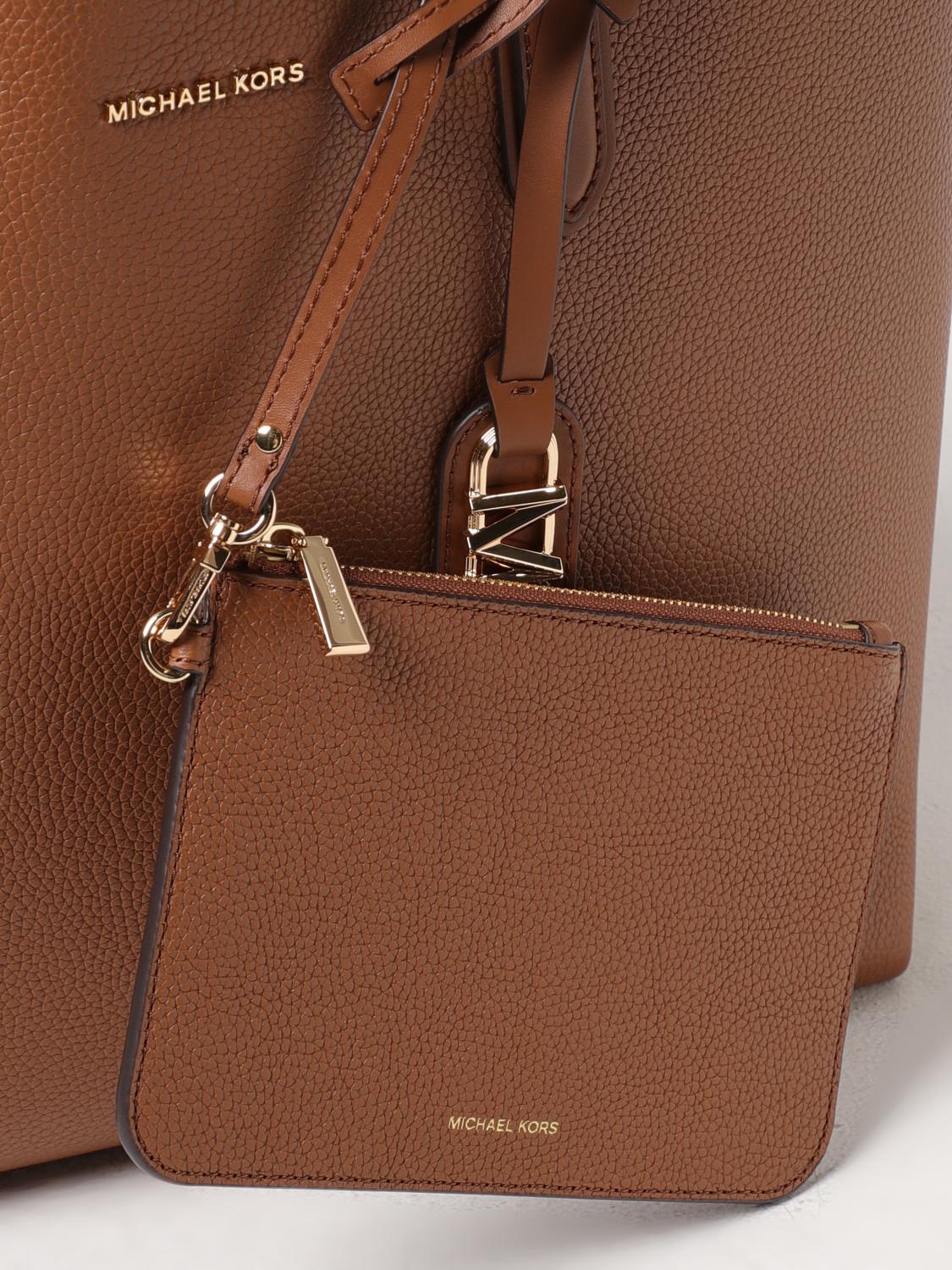 MICHAEL KORS BORSA TOTE: Borsa Eliza Michael Kors in pelle a grana, Marrone - Img 3