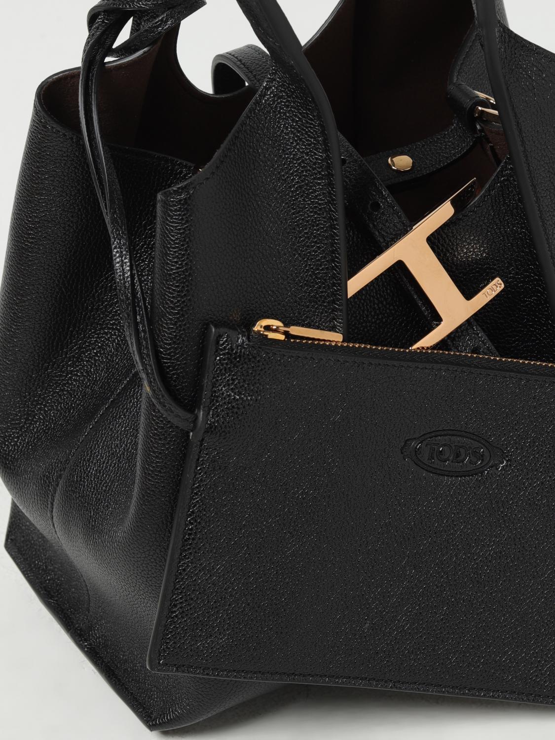 TOD'S BORSA A MANO: Borsa T Timeless Tod's in pelle a grana, Nero - Img 3