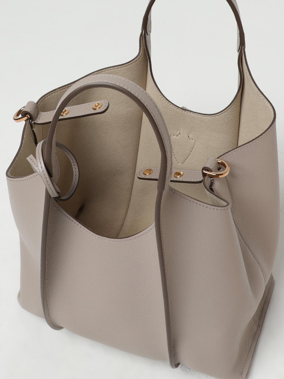 TOD'S BORSA A MANO: Borsa T Timeless Tod's in pelle a grana, Beige - Img 4