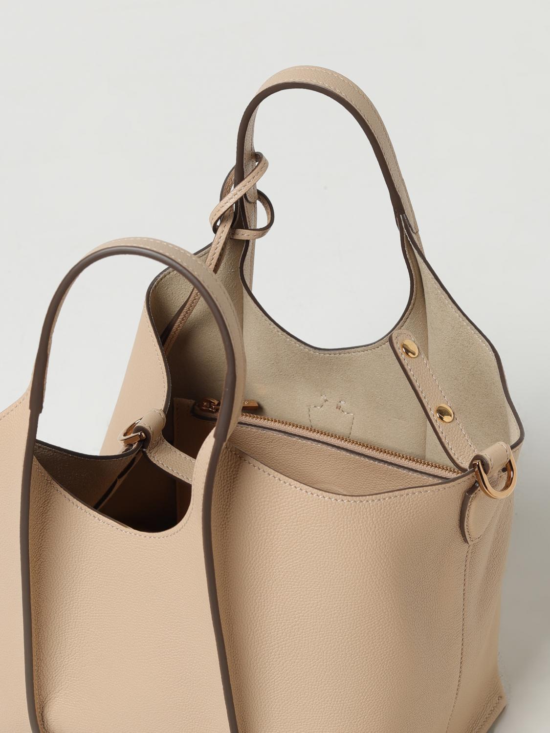 TOD'S BORSA A MANO: Borsa T Timeless Tod's in pelle a grana, Sabbia - Img 4