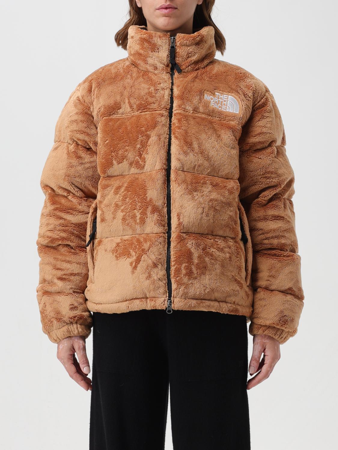 THE NORTH FACE GIACCA: Piumino W Versa Velour Nuptse The North Face in pelliccia sintetica, Beige - Img 1