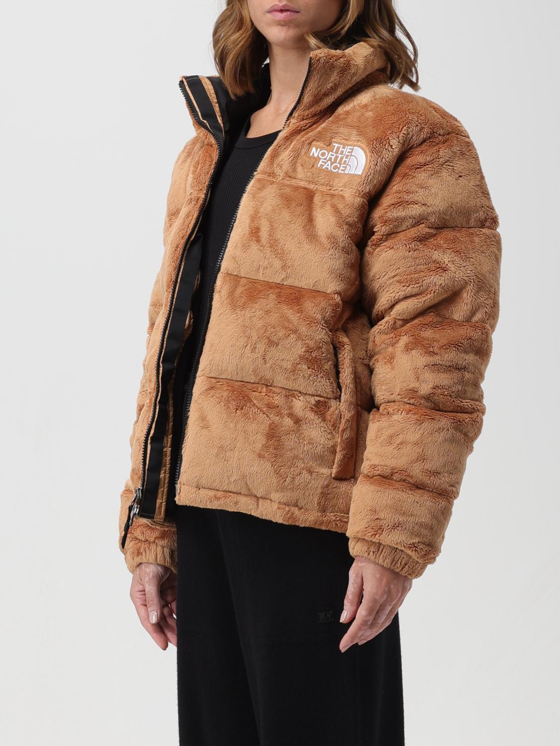 THE NORTH FACE GIACCA: Piumino W Versa Velour Nuptse The North Face in pelliccia sintetica, Beige - Img 3