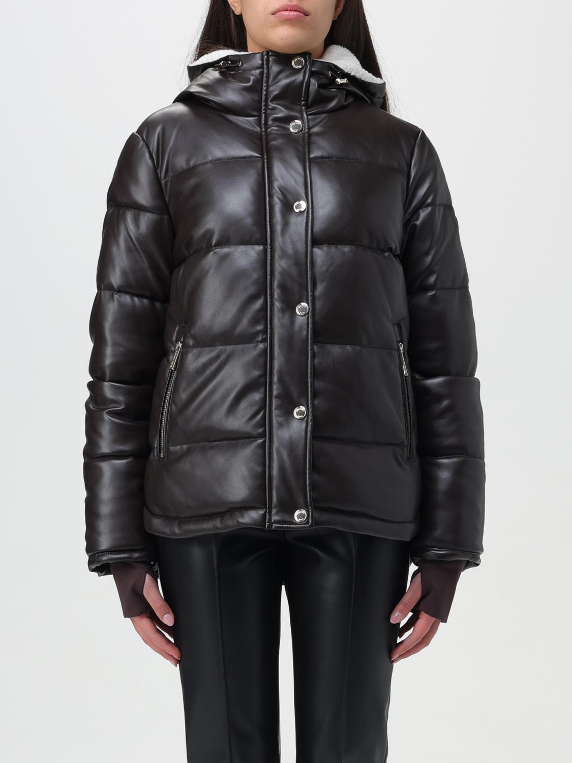 MICHAEL KORS GIACCA: Michael Kors jacket in synthetic leather, Cocoa - Img 1