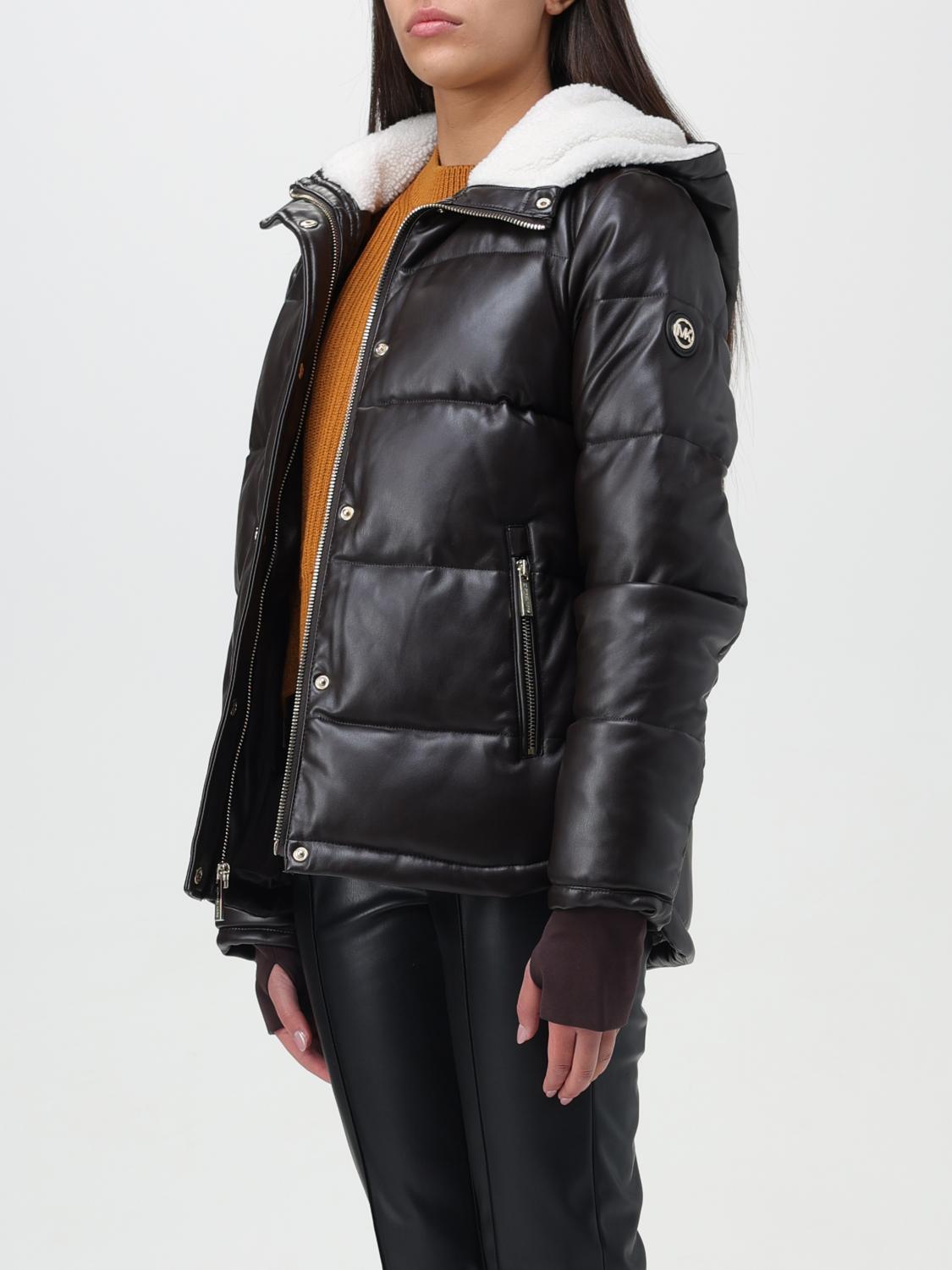 MICHAEL KORS GIACCA: Michael Kors jacket in synthetic leather, Cocoa - Img 3