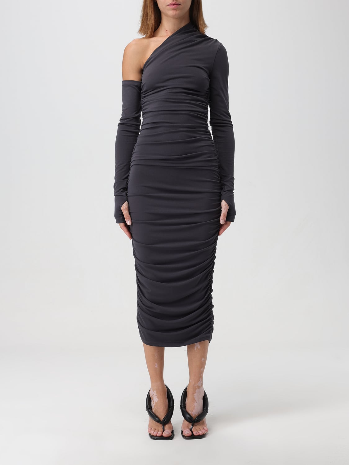 THE ANDAMANE KLEID: Kleid damen Andamane, Charcoal - Img 1