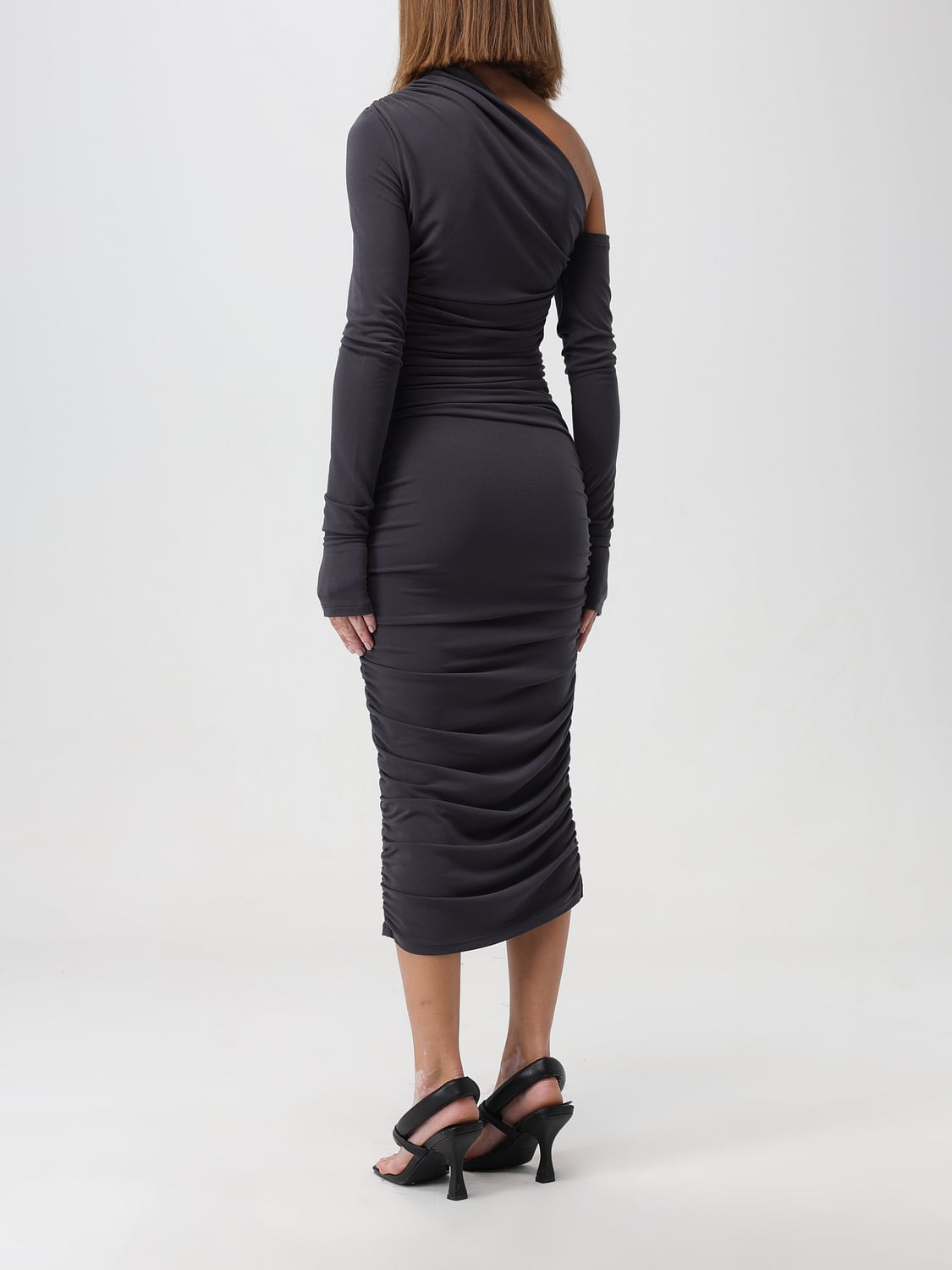 THE ANDAMANE KLEID: Kleid damen Andamane, Charcoal - Img 2