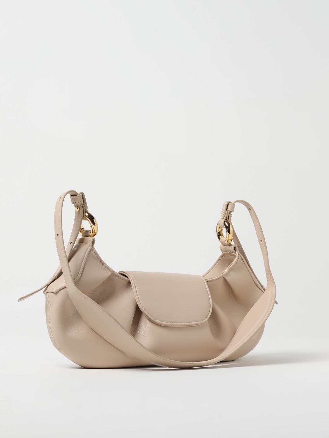 THEMOIRÈ BORSA A SPALLA: Borsa Mimesi Themoirè in nappa vegana, Beige - Img 2