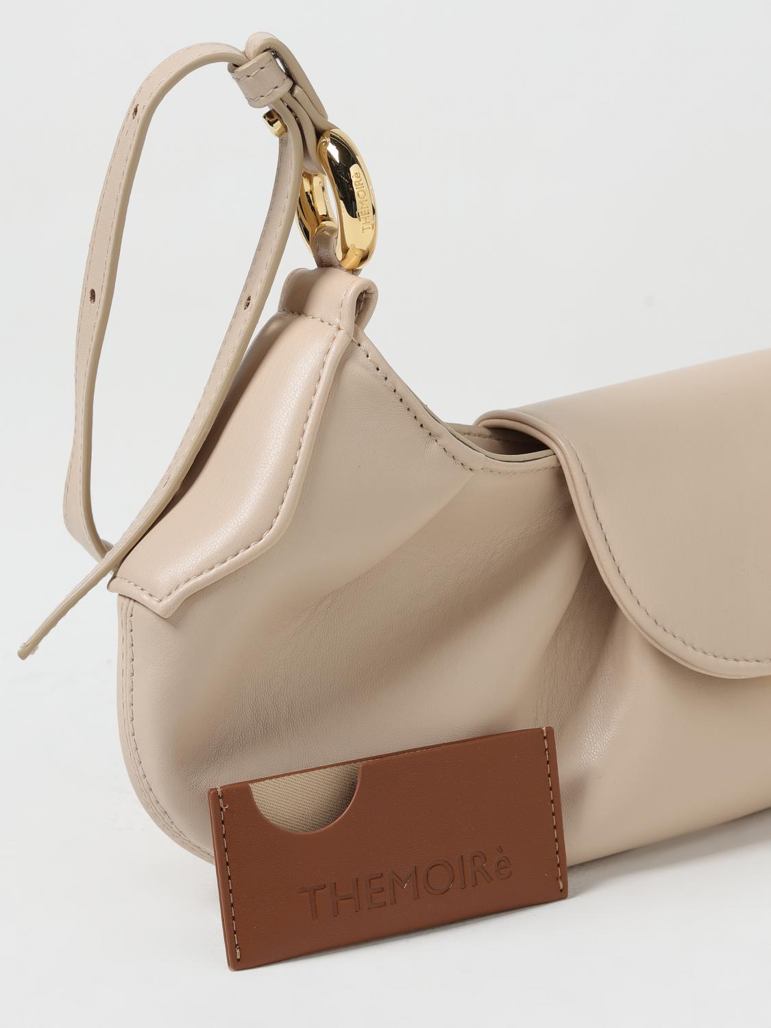 THEMOIRÈ BORSA A SPALLA: Borsa Mimesi Themoirè in nappa vegana, Beige - Img 3