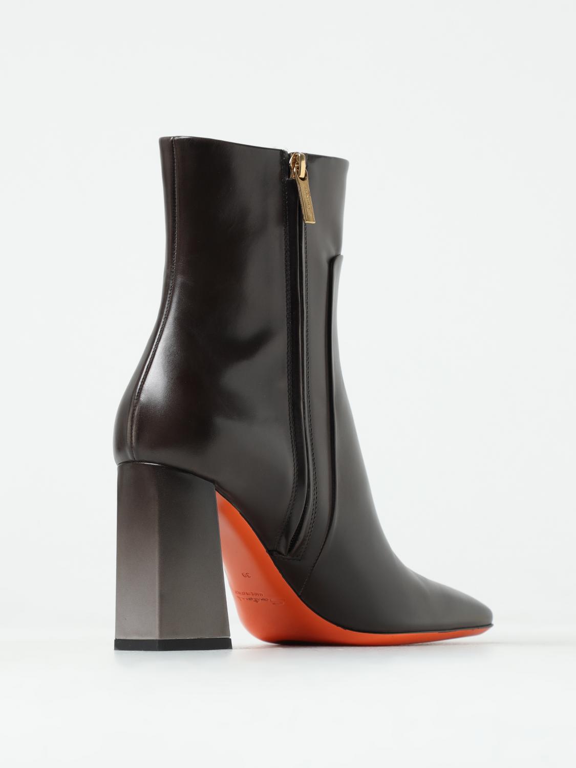 SANTONI FLAT ANKLE BOOT: Shoes woman Santoni, Brown - Img 3