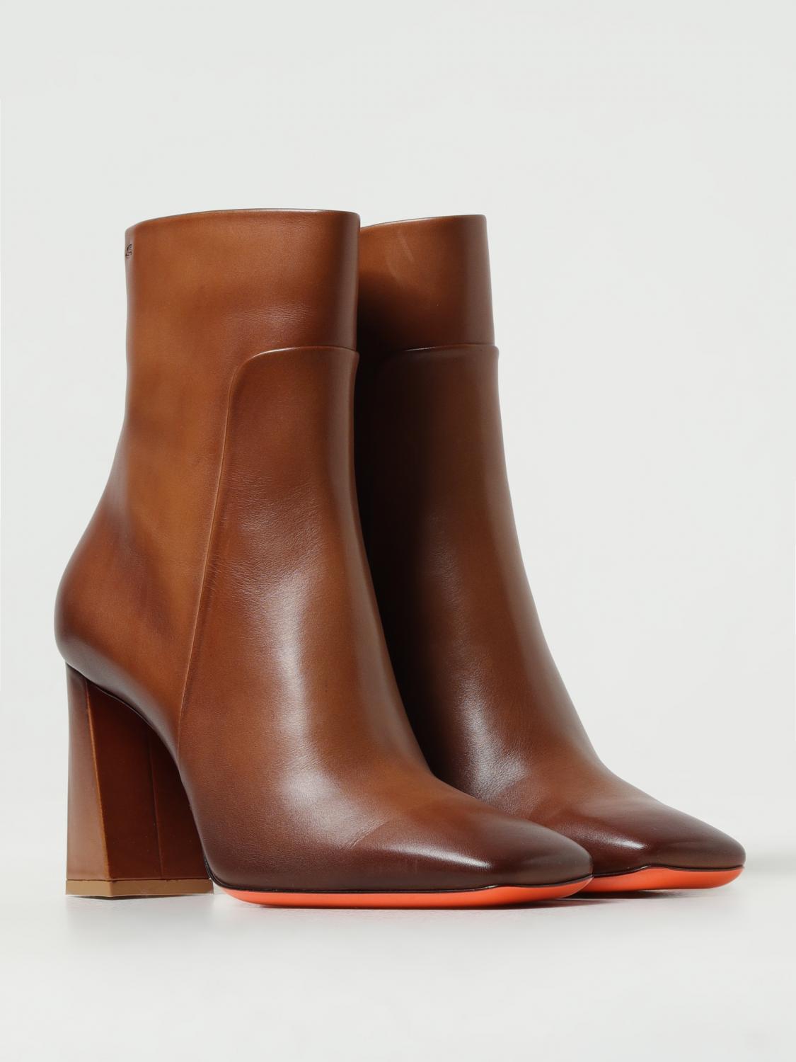 SANTONI STIVALETTI: Stivaletto Santoni in pelle lucida, Biscotto - Img 2