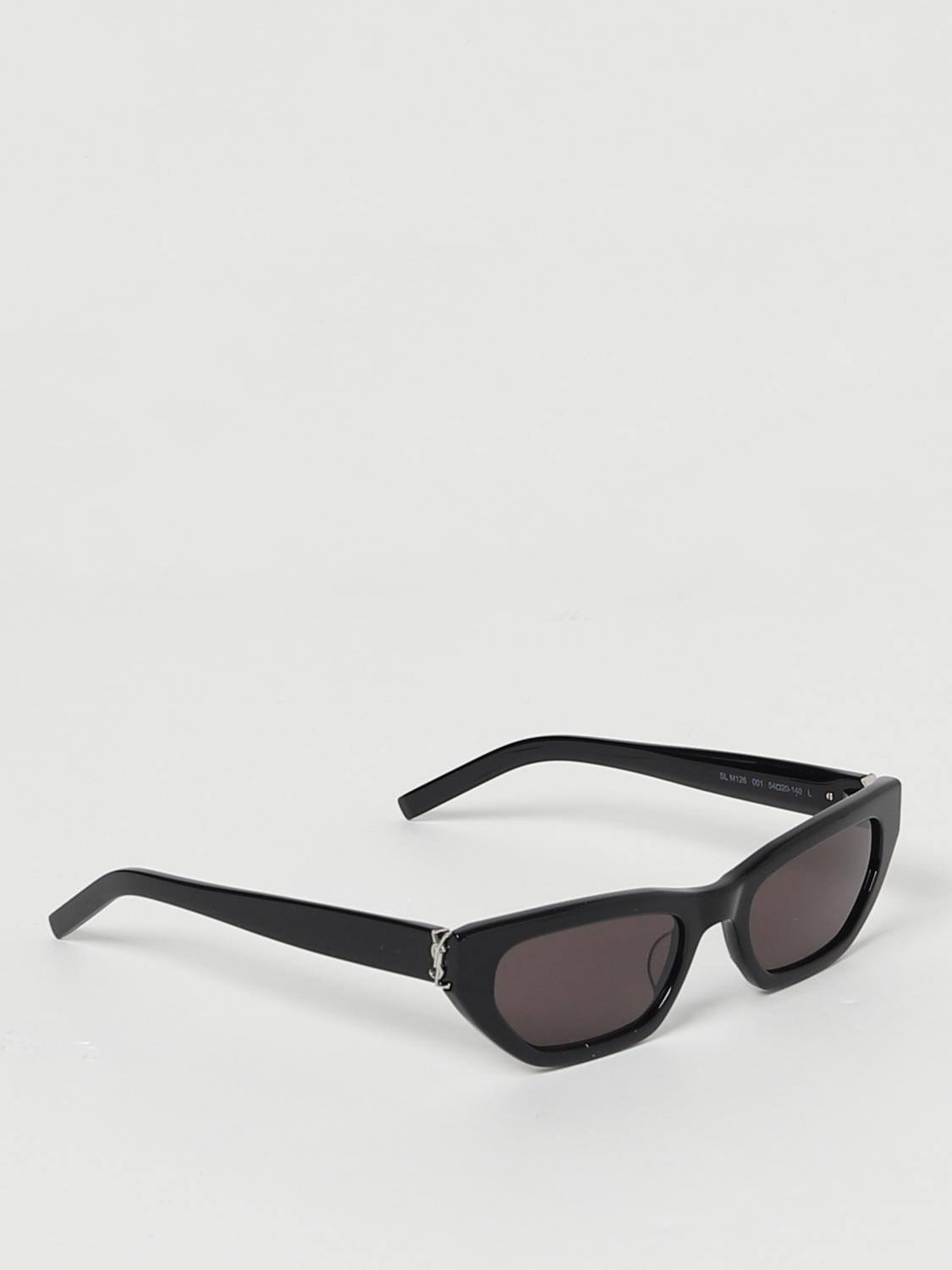 サングラス Sl M126 Sunglasses - Saint Laurent - Acetate - Black Saint Laurent™ SL M126 Narrow Sunglasses | EyeOns.com