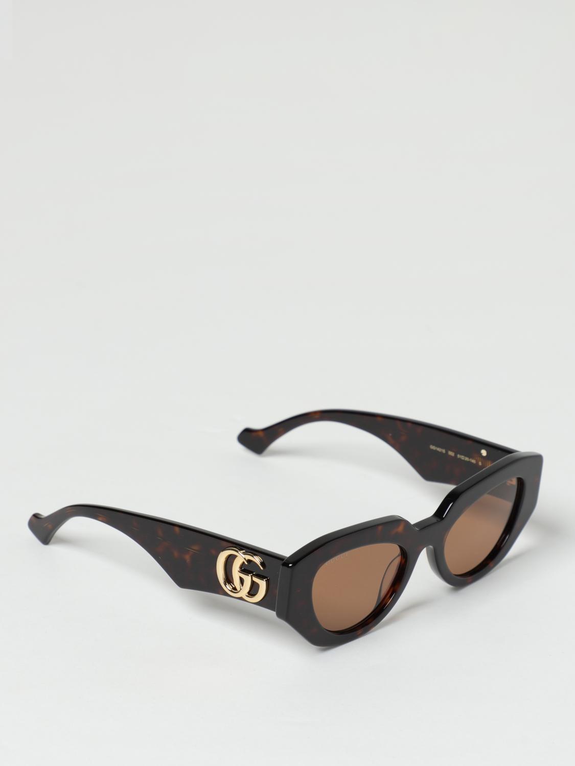 GUCCI: Occhiali da sole in acetato con monogram GG sulle aste