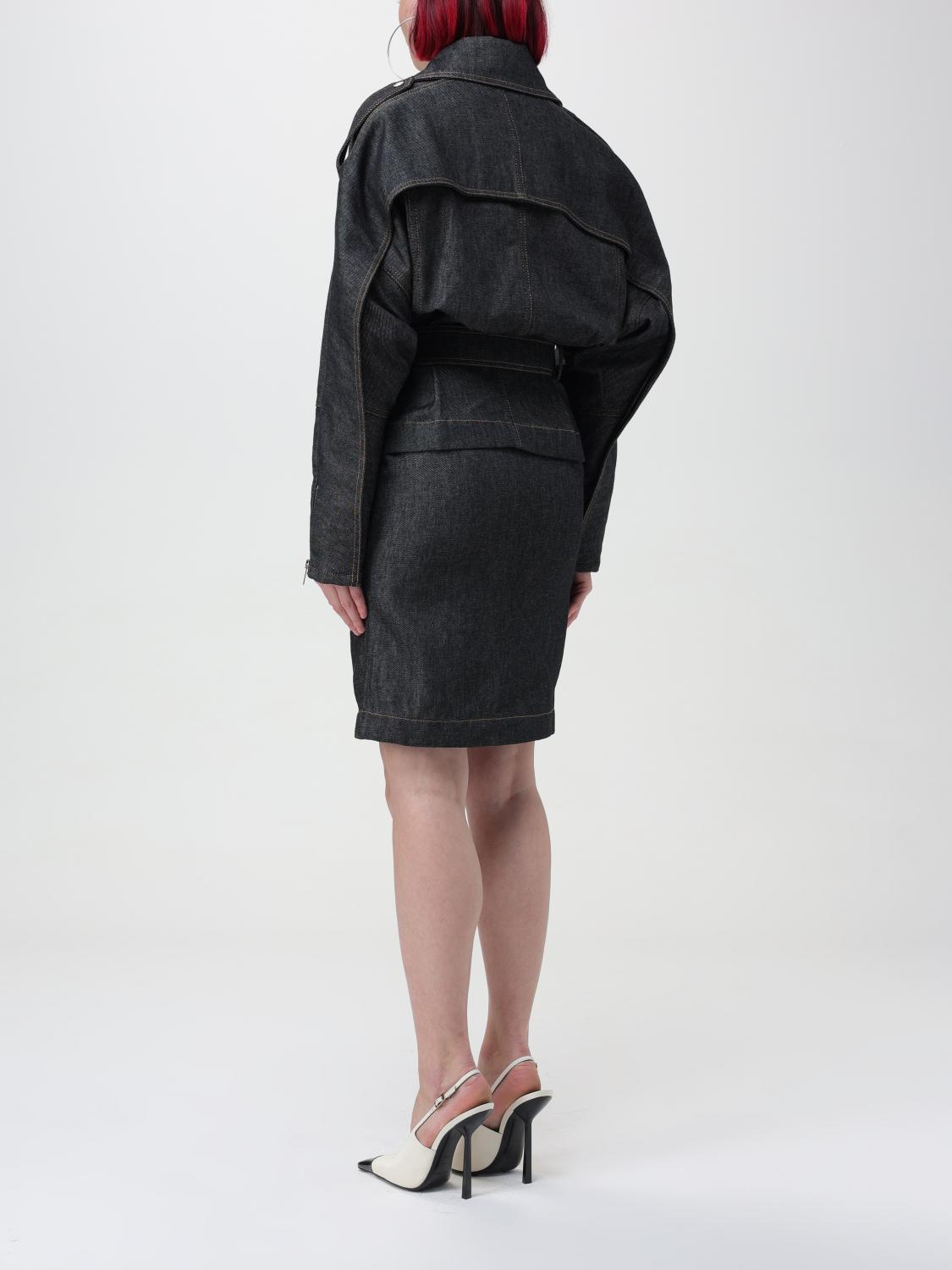 alexandre vauthier leather dress woman - Black sewing for teens