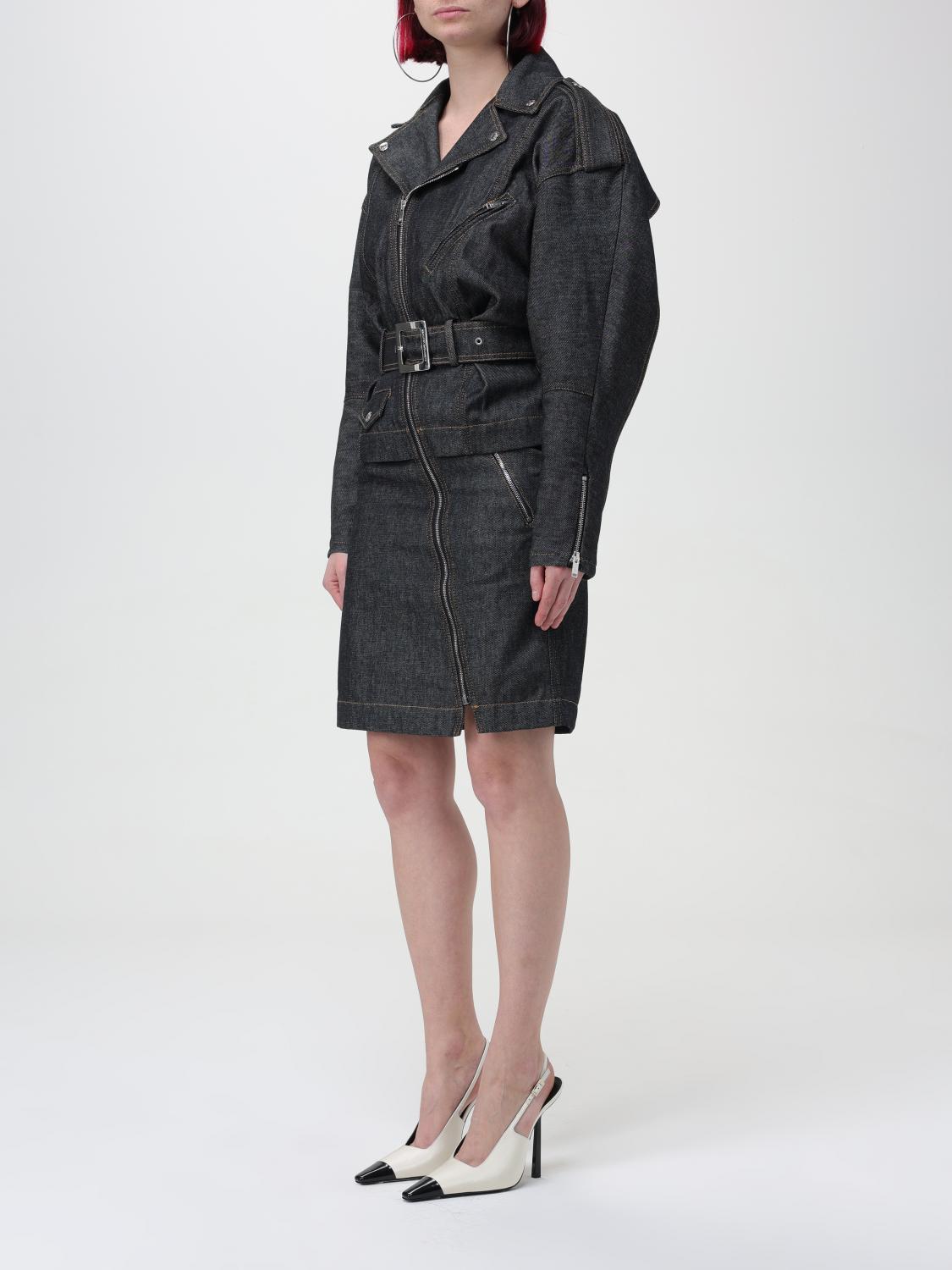 chinese dress ladies Alexandre Vauthier Fastened biker mini dress 100% leather – EXCHANGE STORE main image 0