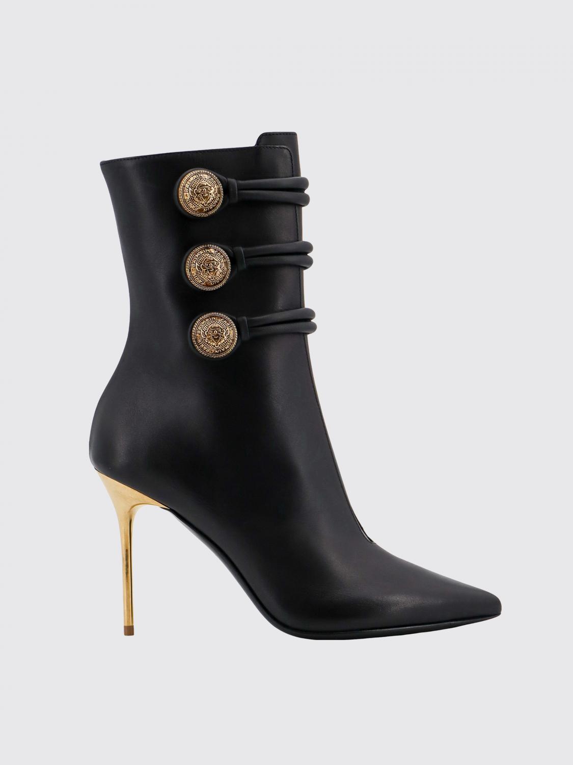 BALMAIN: Stivali donna Nero Stivali Balmain BN0TE952LVIT