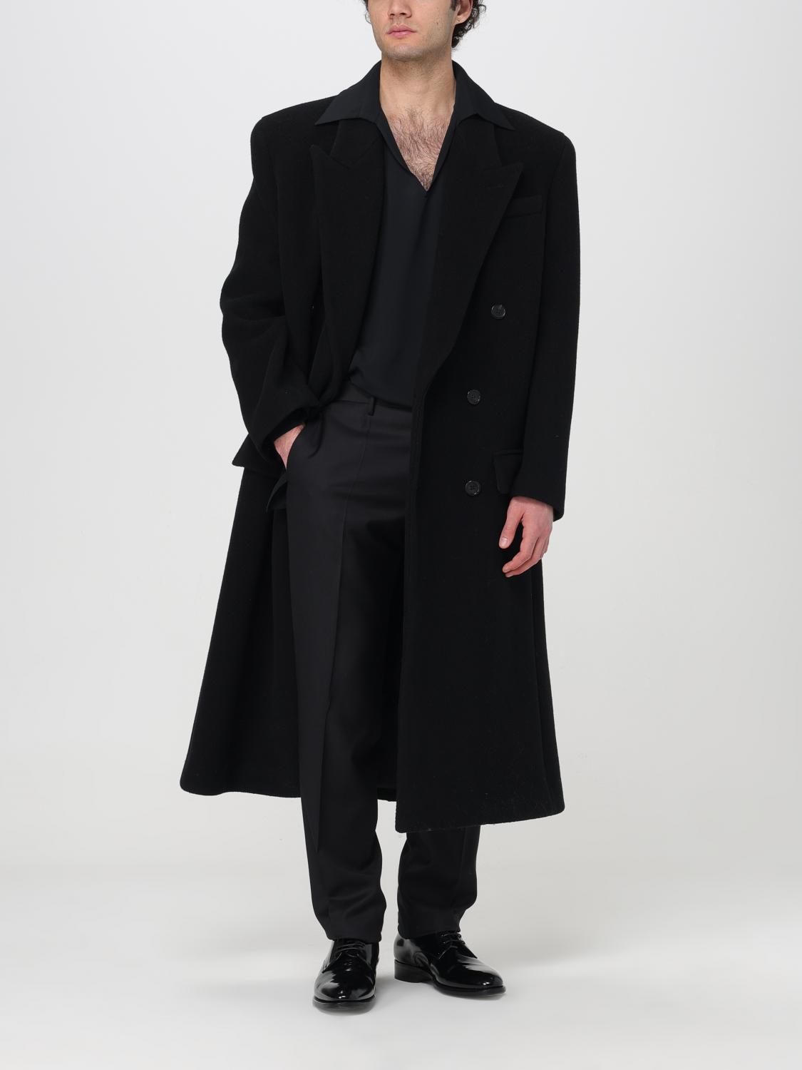 SAINT LAURENT: men's coat - Black | Saint Laurent coat 755613Y632N